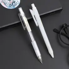 1 шт., японский механический карандаш MUJI, прозрачный белый пресс-зажим, 0,5 мм, карандаши, офисные принадлежности, школьные канцелярские принадлежности, poloden
