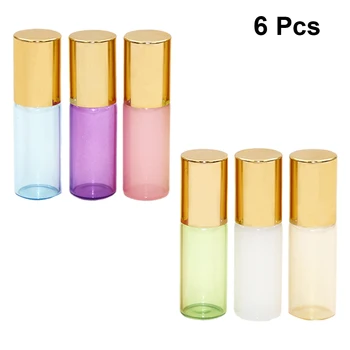 

6Pcs 3ml Spray Bottle Lipgloss Tube Perfume Bottle Roll-On Bottle Glass Essential Oil Bottle Portable Subpackaging (Each 2Pcs)