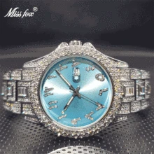 

Ice out Watch for Couple MISSFOX Luxury Brand Diamond Watches for Lover Dropshipping New Auto Date Relogio Masculino de Luxo