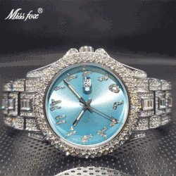 Ice out Reloj de marca de lujo para parejas, relojes de diamante para enamorados, envío directo, nuevo, con fecha automática, Masculino