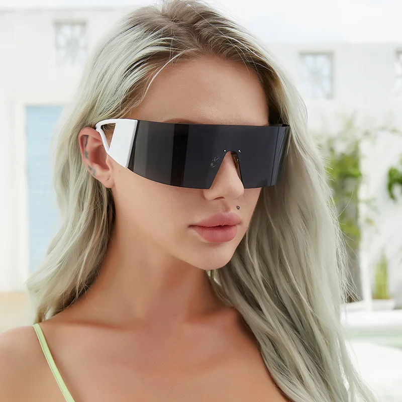 Men Women Riding Sunglasses Siamese Goggles Outdoor Sport Oversized Shield UV400 