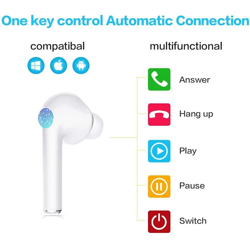 Inpods I9X Earphone ANC Mini TWS Wireless Headset Bluetooth 5 0 Earbuds IPX54 Waterproof Stereo Anti sweat Earphone PK I900 I500
