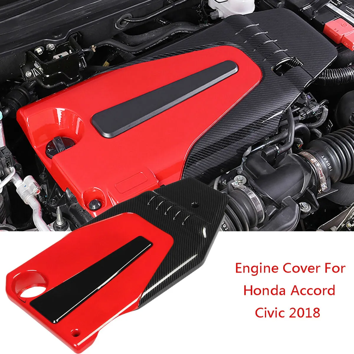 Новая крышка двигателя капот ABS карбоновое волокно стиль подходит для Honda Civic