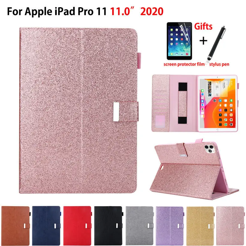 

Case For iPad Pro 11 2020 Smart Case Cover For iPad Pro 11" 2020 Funda Tablet Hand Holder Stand Shell Capa +Gift