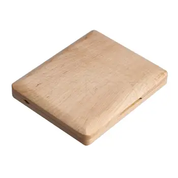 

Yibuy handmade Solid Wood Reed Case Wooden Holder Box for 5Pcs Saxophone Reeds Natural