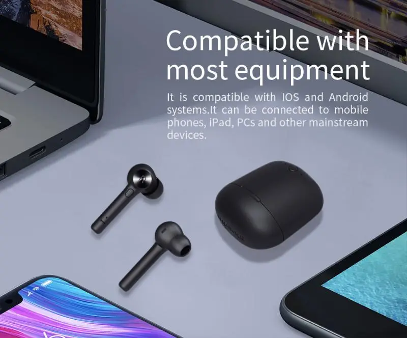 Bluedio Hi TWS Bluetooth5.0 беспроводные стерео наушники с объемным звуком музыкальные в ухо
