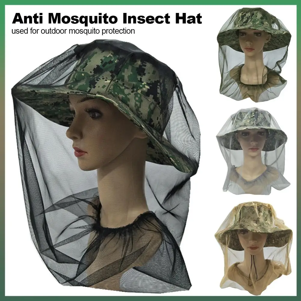 Sombrero de malla antimosquitos para exteriores, Protector de red para viajes, Camping, equipo de acampada
