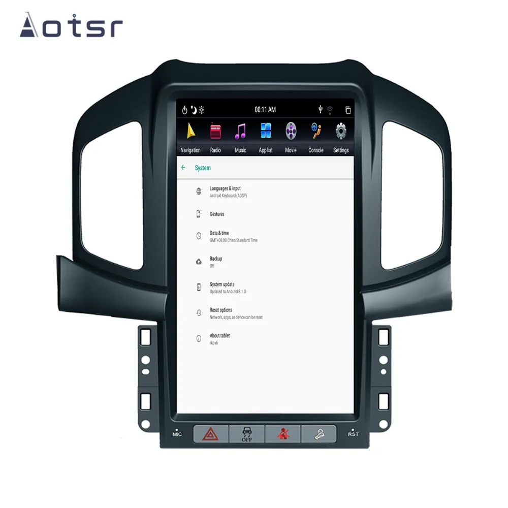 Clearance Android 8.1 4G+64GB Tesla style Car GPS Navigation DVD Player For Chevrolet Captiva 2013-2017 Auto stereo multimedia player unit 10