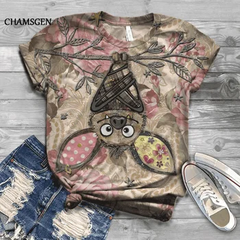 

Fashion Tshirt Women Plus Size Short Sleeve 3D Animal Printed O-neck Tops Tee T-shirt Top Women Harajuku T Shirt Camisas Poleras