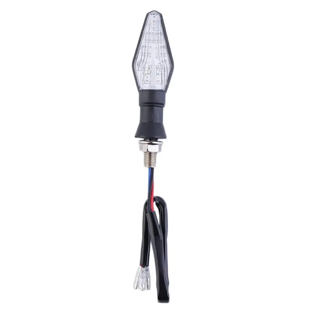 

12V Universal Motorcycle Turn Signal Light Amber And Blue Color 12 LED 3528SMD Indicator Blinker Flash Lamp Bendable