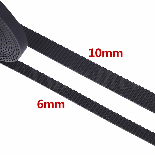 5m/10m//20m/50m/lot GT2-6mm / 10mm open timing belt GT2 belt Rubber Aramid Fiber cut to length for 3D printer wholesale 3
