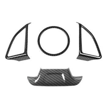 

4Pcs Carbon Fiber Steering Wheel Cover Trim for Chevy Camaro 2017+ Accessories