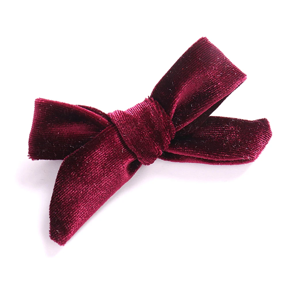 Elegant Bow Velvet Hair Clip Women Clips Barrettes Solid Cross Knot Hairgrips Headwear Hairpins Hair Accessories Kids Clips - Color: C10