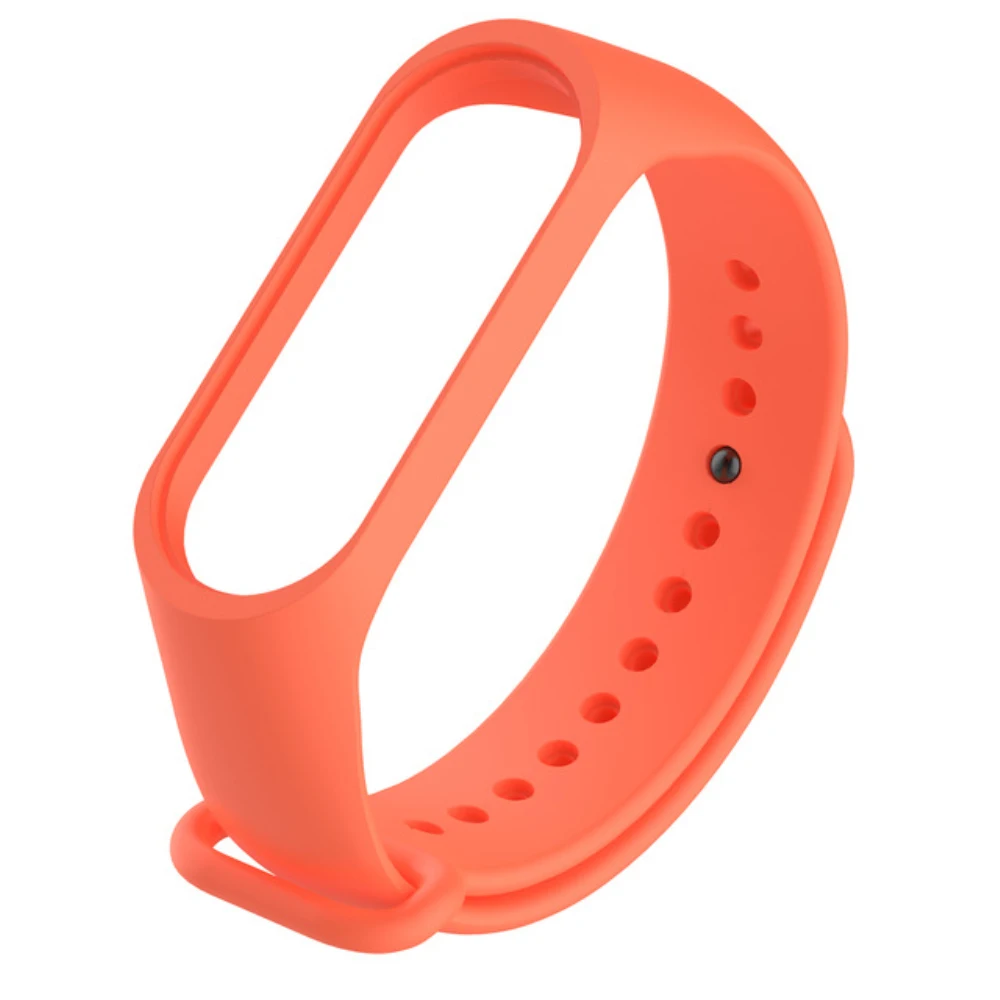 Смарт-браслет для 4 3 ремешка с цветным силиконовым сменным ремнем умные аксессуары браслет спортивный ремешок - Цвет: Оранжевый
