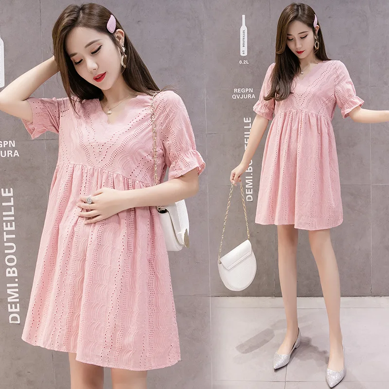 

Maternity Dress Summer 2019 Pregnant Women Dress Lace Pregnant Women Summer Wear Full Body Dress