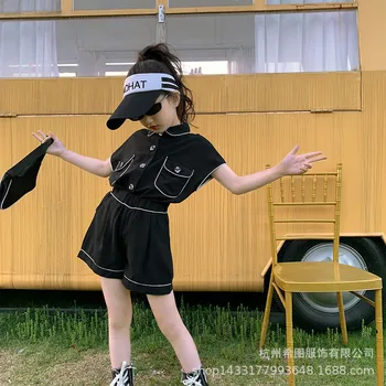 

2020 summer new girl suit small fragrance style short-sleeved shirt shorts foreign two-piece suit