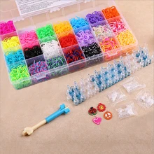 Kit de bandes en caoutchouc pour bricolage, 4400 pièces, Clips, crochets, breloques, cadeau pour enfants, Bracelet, collier, autre artisanat