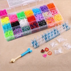 Kit de bandas de goma para tablero de telares, ganchos, Clips, correas de telar, regalo para niños, pulsera, collar, manualidades, 4400 Uds.