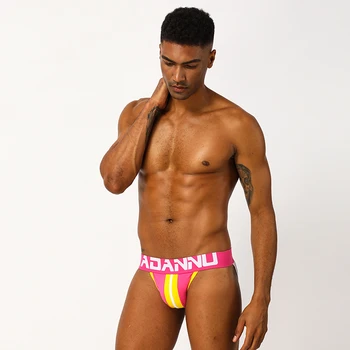 

2020 CMENIN Sexy Tanga Gay Men low waist underwear cotton spandex thin G String Panties thong Homme Sissy Jockstrap AD165