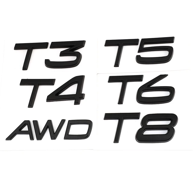 3D AWD T3 T5 T6 T8 Logo Emblem Abzeichen Aufkleber Auto Aufkleber für Volvo  V40 V60 V90 XC60 XC90 XC40 s60 S90 S80 C30 Auto Zubehör - AliExpress