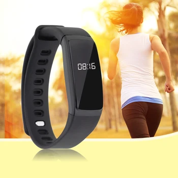 

V07 Fashion Design 0.87 Inch OLED Display Sleep Monitoring Monitor 4.0 Smart Bracelet Black
