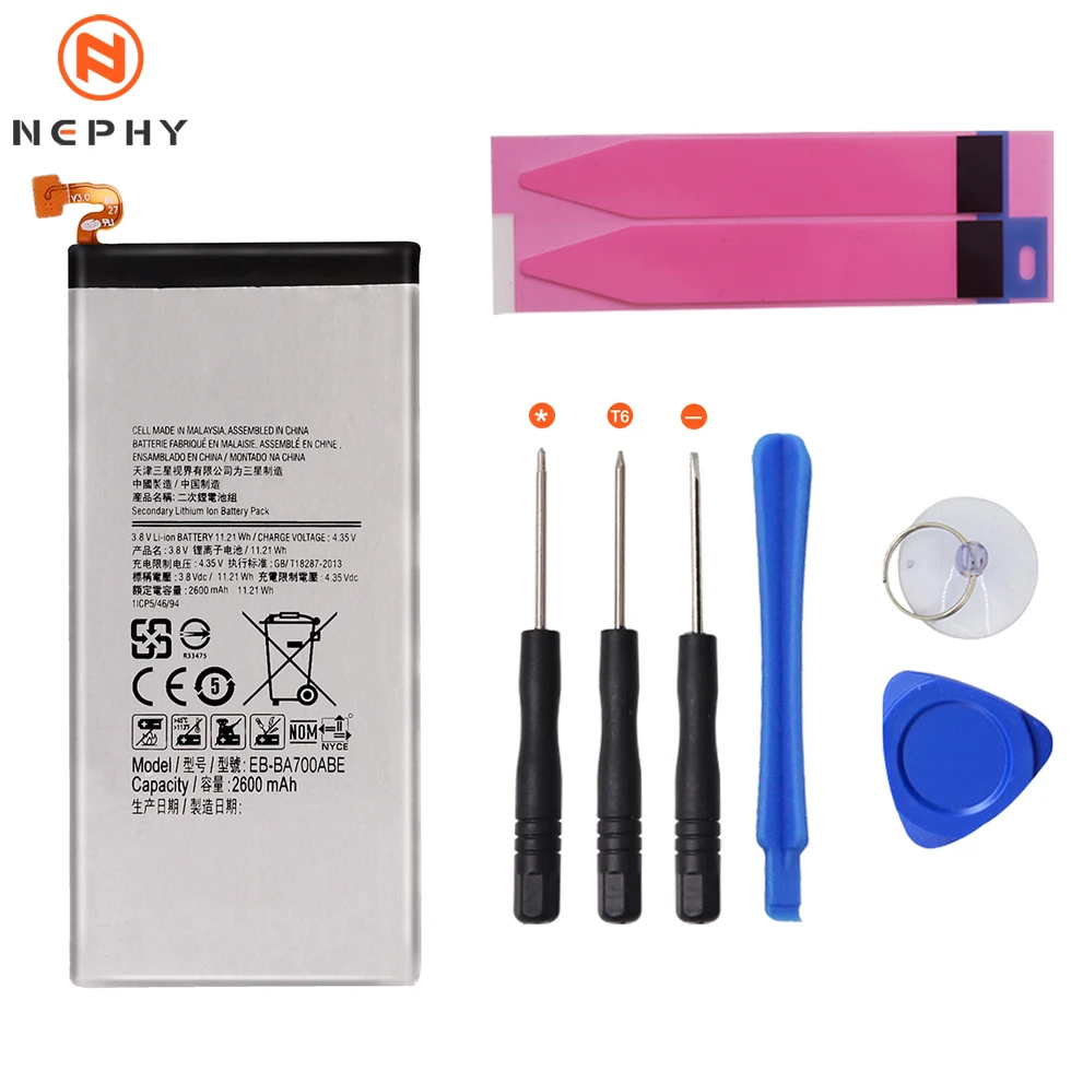 Аккумулятор Nephy Origin для samsung Galaxy A5 A7 A3 SM-A320F A500F A520F A700F A720F/DS Duos Замена телефона Бесплатные инструменты