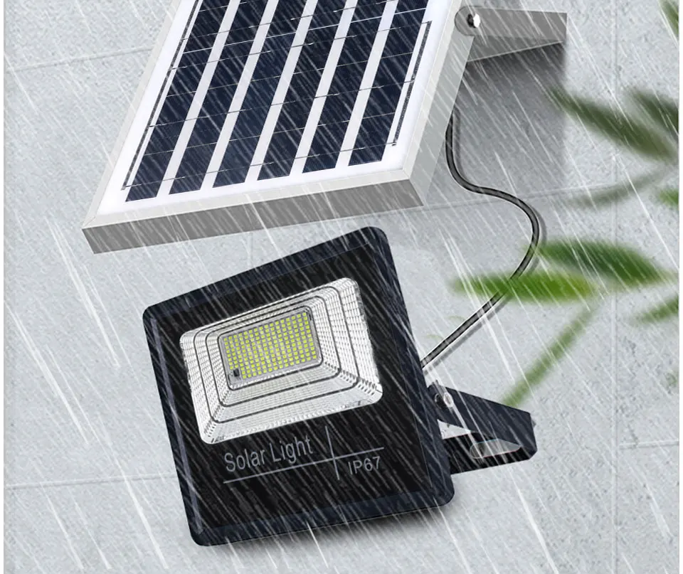 LED Solar Light 10000mAh with Solar Panel Large Battery Capacity  IP67 Super Bright Outdoor Indoor Flood Lights Street Lamp solar powered patio lights