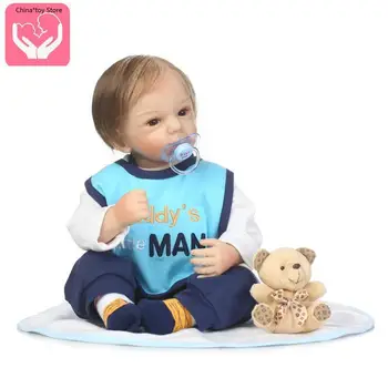 

50cm/19 Inch Silicone Male Doll New Simulation Male Baby Baby Doll Soft Silicone Quality Play House Toy Company