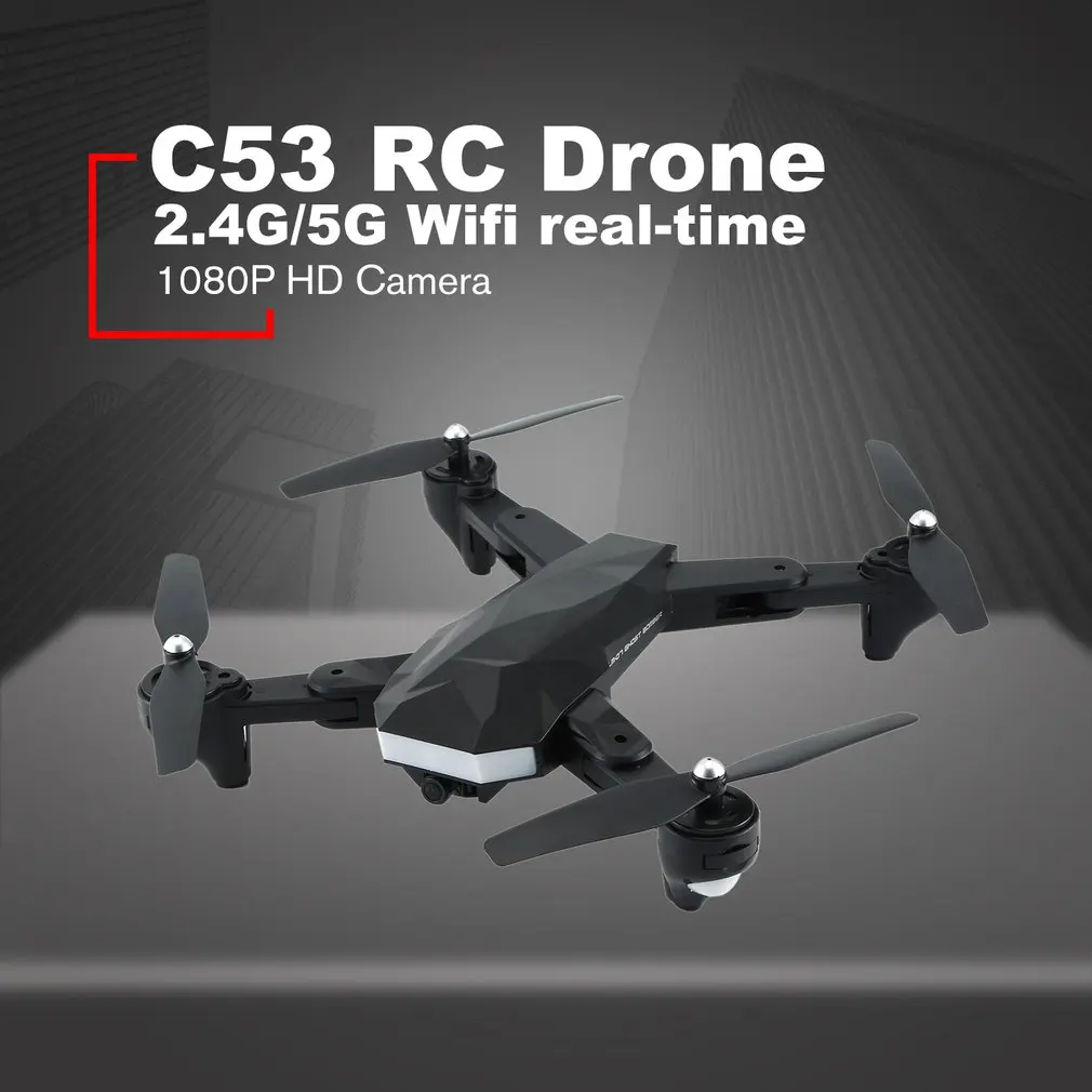 C53 gps складной Радиоуправляемый Дрон с 1080P HD камерой 2,4G wifi FPV RC Профессиональный Вертолет игрушка с дистанционным управлением