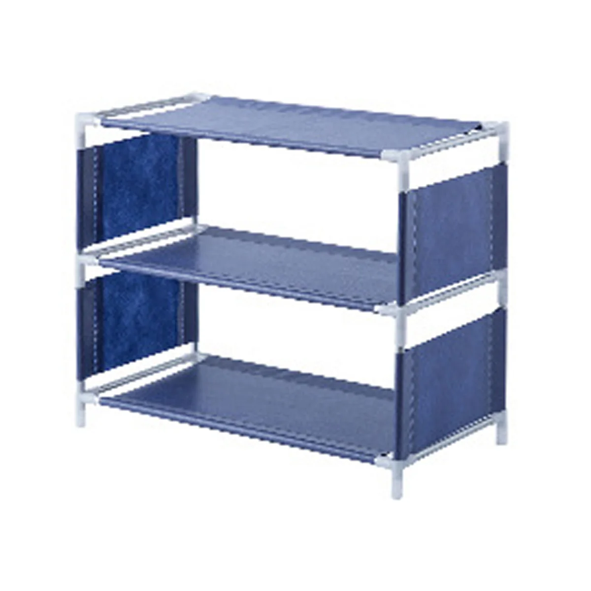 3 Layers Navy Blue 3/4/5 слоев, для домашнего использования, полка для обуви собрать обувь полки простой прихожей шкаф Органайзер держатель хранения ювелирных изделий, твердые стенд полки для обуви - Цвет: 3 Layers Navy Blue