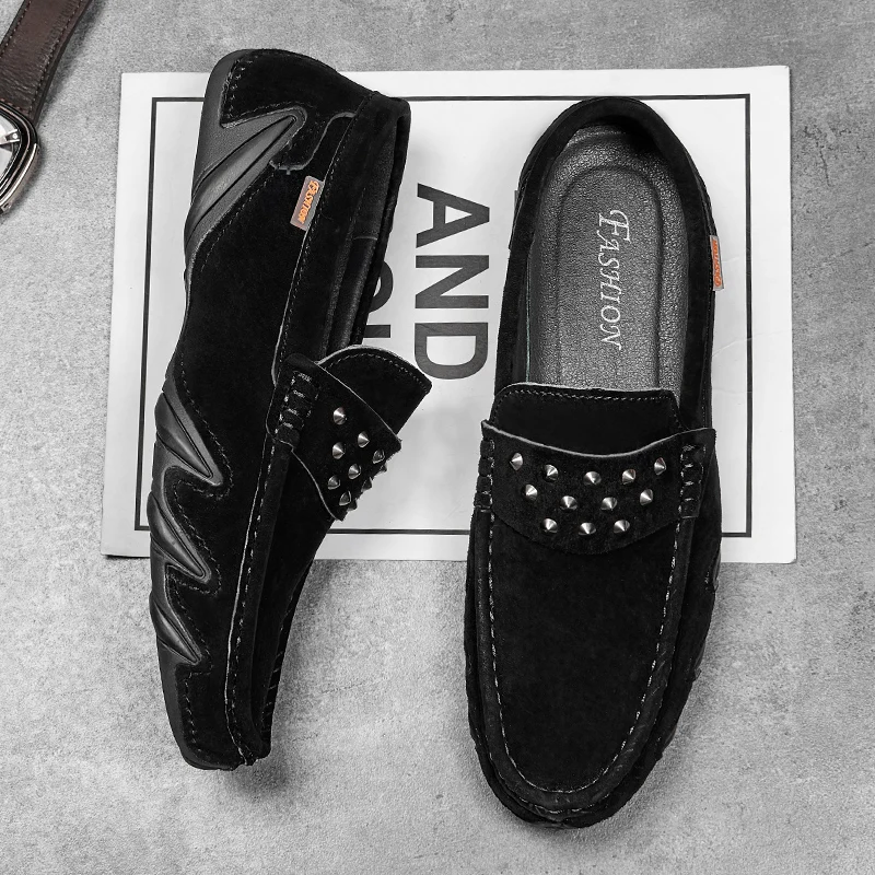 

2019 brand luxury high quality loafers men's shoes casual leather leather comfortable loafers outdoor leisure driving lazy shoes