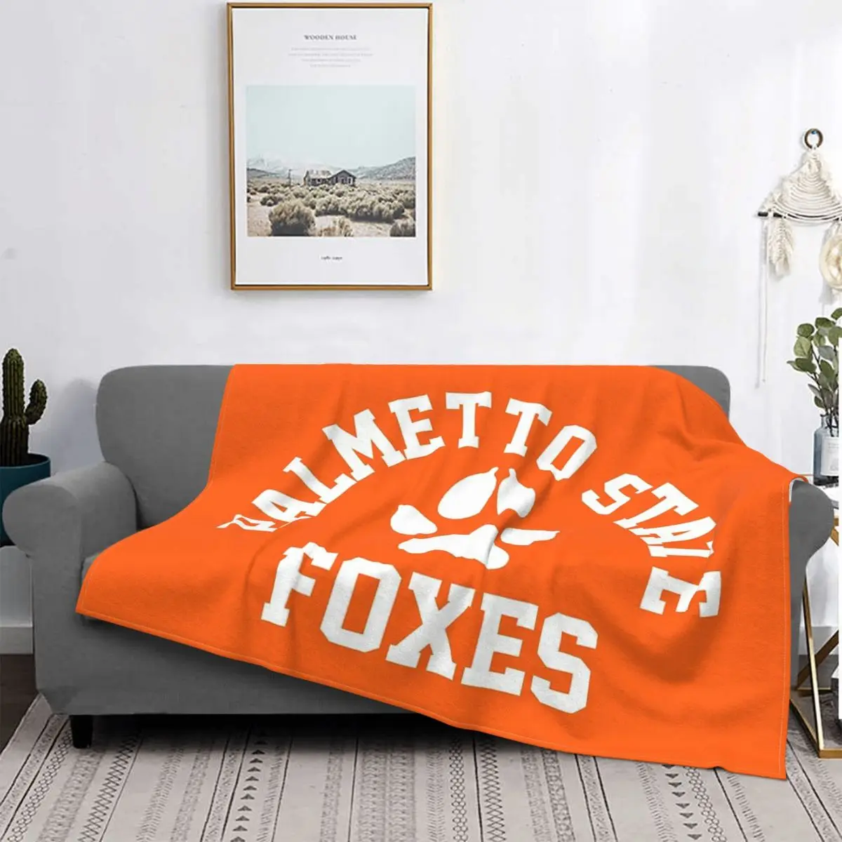 Palmetto State Arch Crest Coperta Bianca Copriletto Plaid Anime Coperta Plaid E Coperture