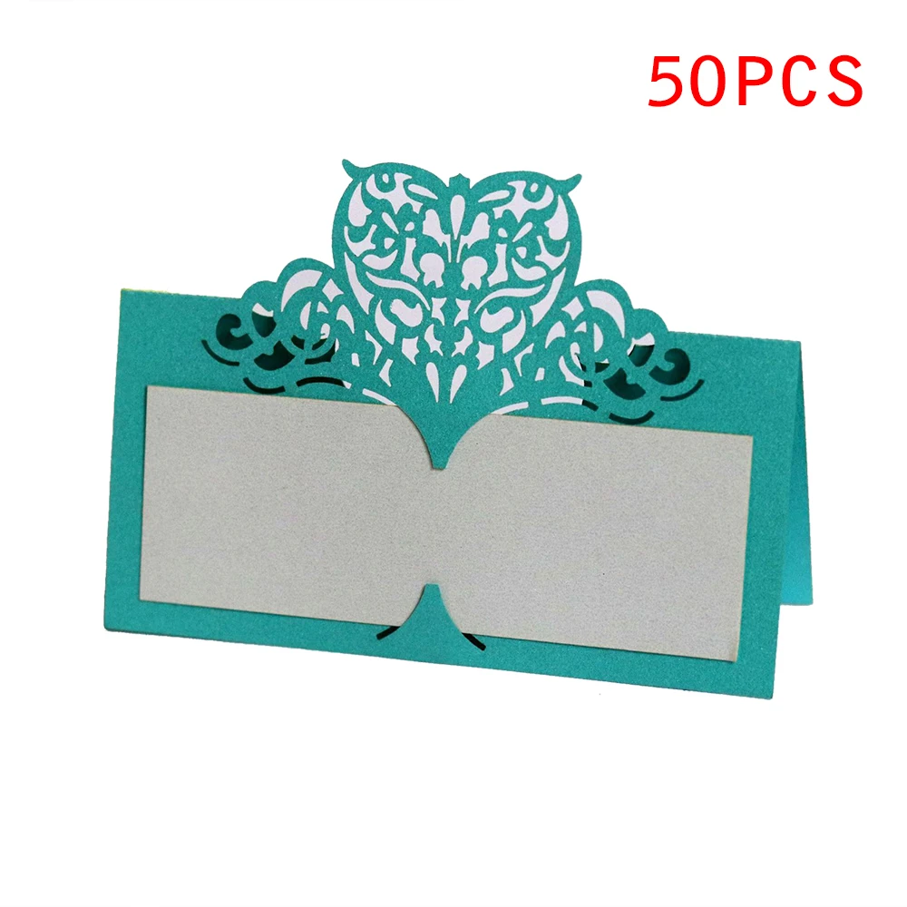 YYPL0008-5 50Pcs Laser Cut Place Card Wedding Name Cards Guest Wedding Party Table Decoration Name Place Card For Wedding Decoration - Цвет: YYPL0008-5