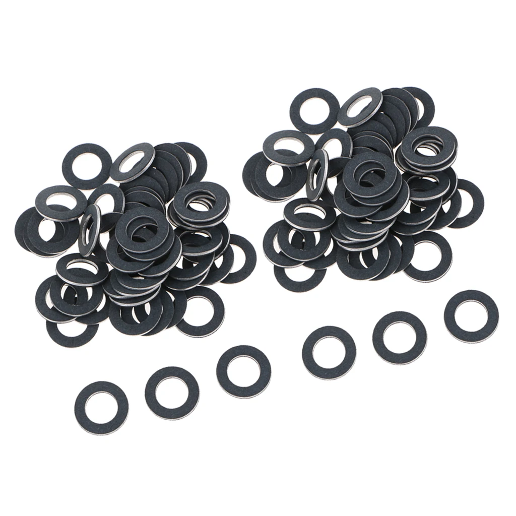 100Pcs Engine Oil Drain Plug Gasket Seal Ring 12mm for Toyota Lexus