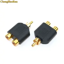  ChengHaoRan 3.5mm to RCA Stereo Female Jack Plug Adapter Headphone Y Audio Adapter RCA Male Female To 2RCA male Audio connector 