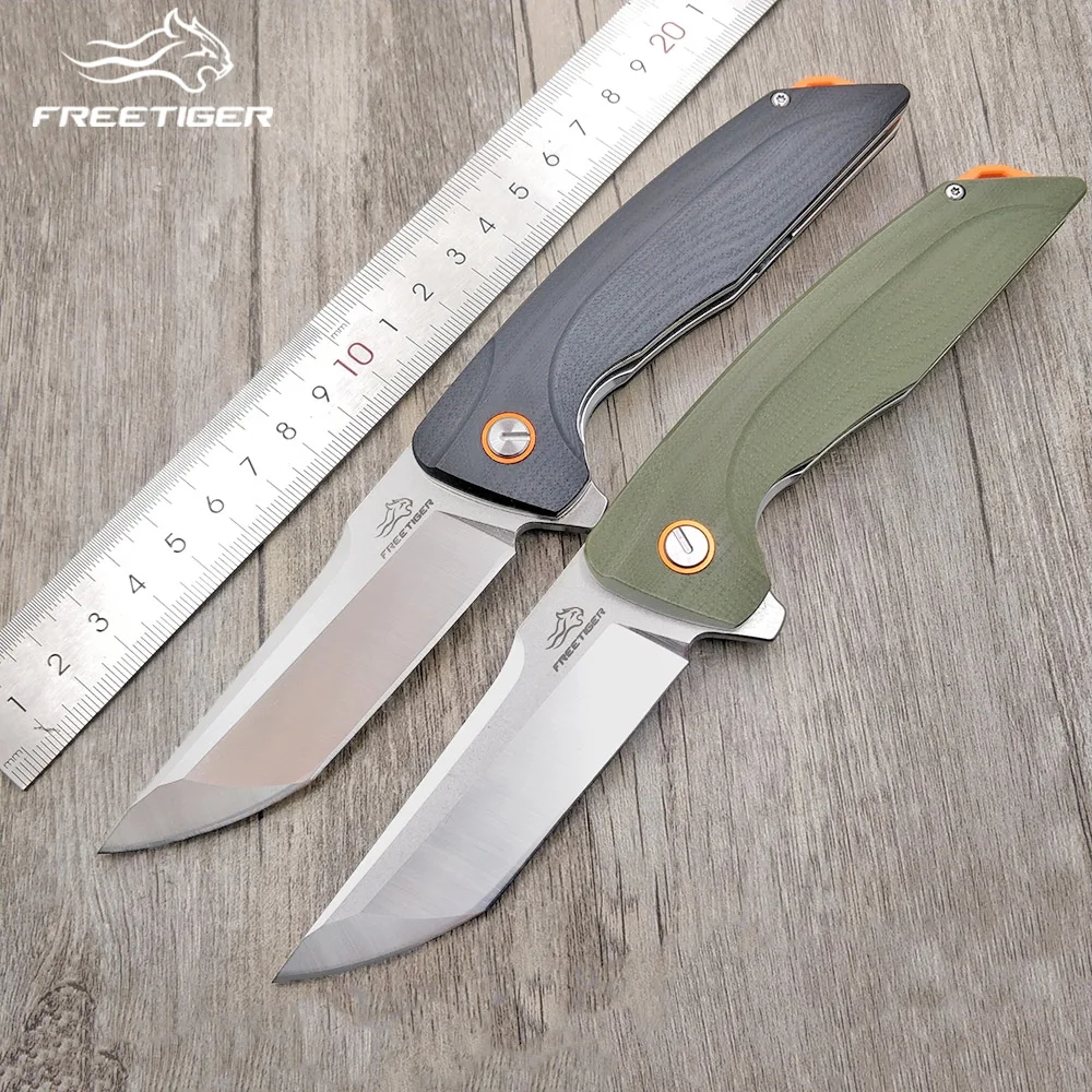 Высокопрочный складной нож FREETIGER FT904 с лезвием D2 Ручка G10 охотничий керамбит для