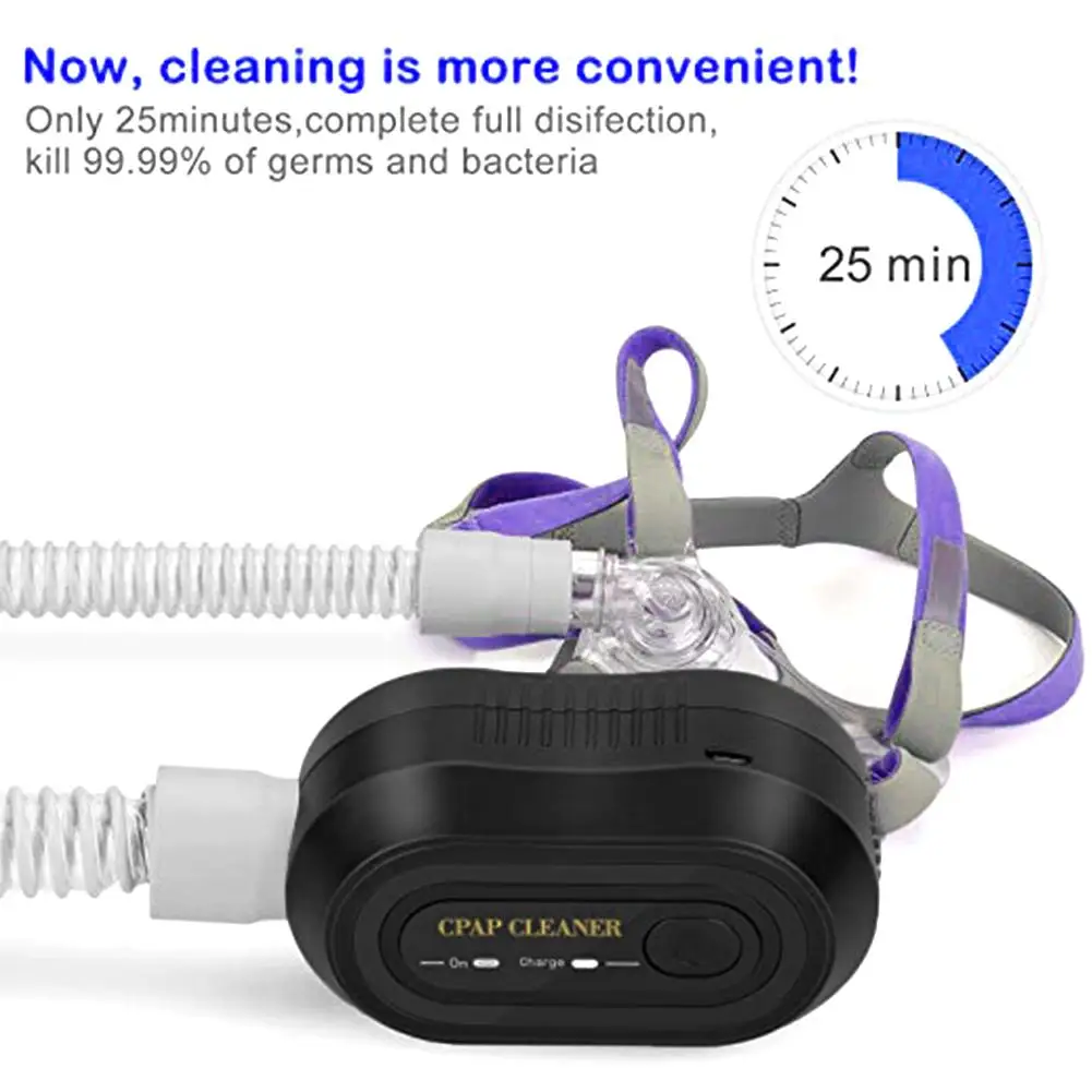 Портативный мини CPAP очиститель дезинфицирующее средство для CPAP Машина маска обычный подогреваемый трубчатый насосный шланг Аксессуары