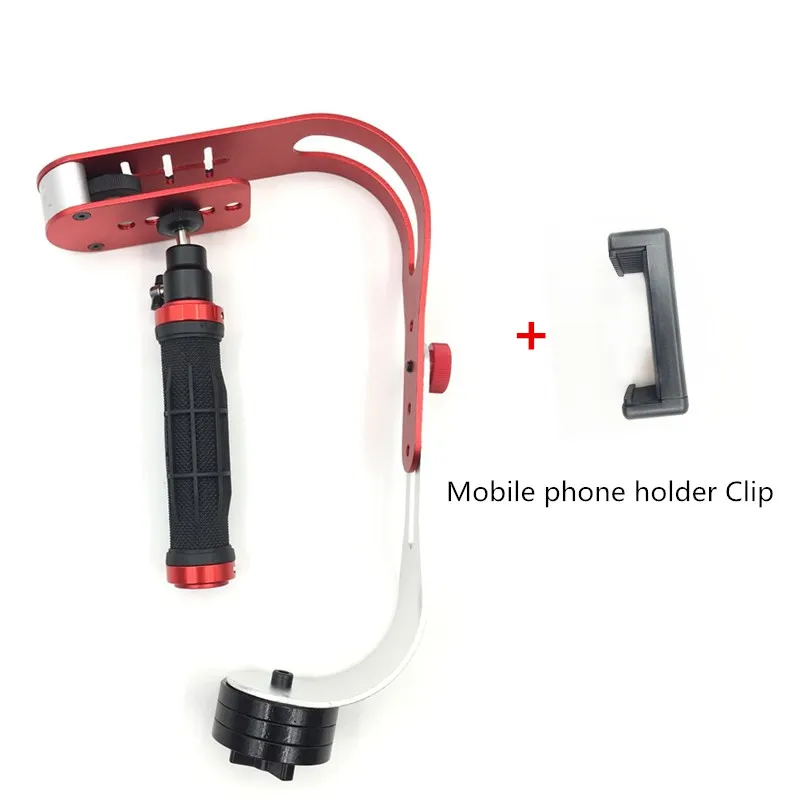 Сплав алюминий мини Ручной цифровой камеры стабилизатор видеокамеры Видео Steadicam мобильных DSLR 5DII движения DV Steadycam для Gopro - Цвет: Gimbal with Clip