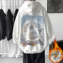 

Plush Oversized Hoodie Men Winter Thickened HIP HOP Street FASHION CASUAL MAN Titans Attack HOOD SWEATSHIRT HOODI Free Shipping