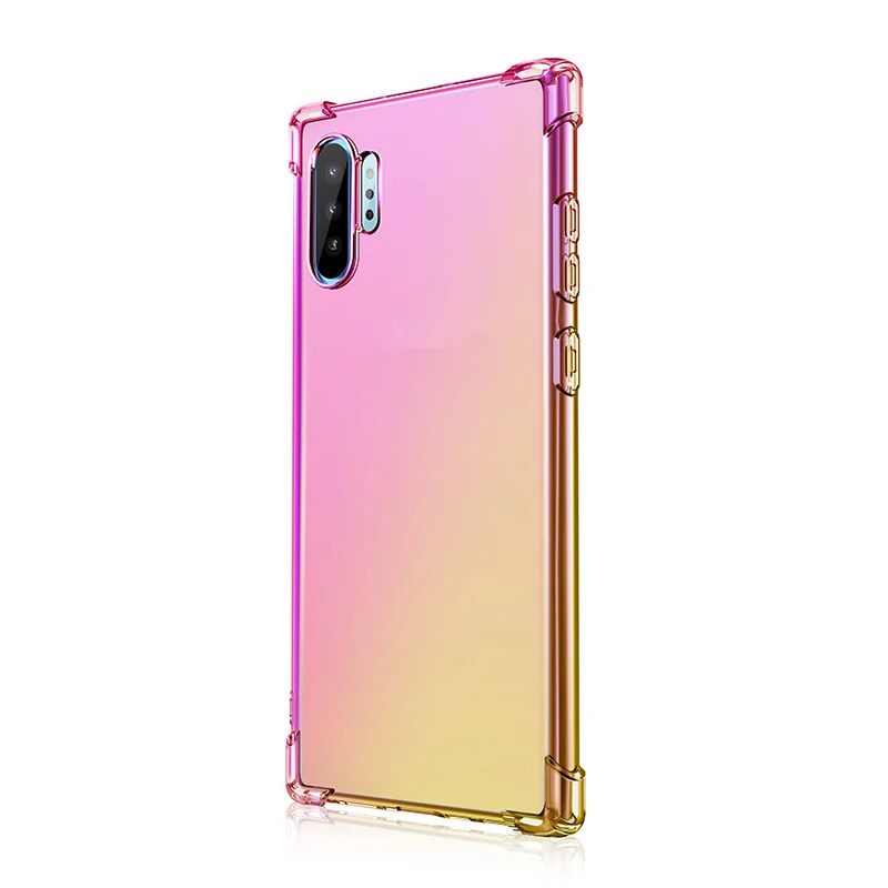 Подходит для samsung Note 10pro Чехол для мобильного телефона Note10 градиентный цвет четыре угла ударопрочный защитный чехол