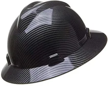 Casque de sécurité en Fiber de carbone pour hommes, chapeau de Protection à large bord, Anti écrasement, Construction Anti Impact, noir/bleu