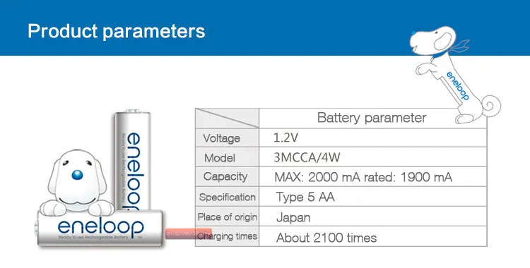 Panasonic Оригинальная Аккумуляторная батарея AA 1,2 v 1900mAh предварительно заряженные Ni-MH батареи для вспышки камеры/игрушки/пульт дистанционного управления