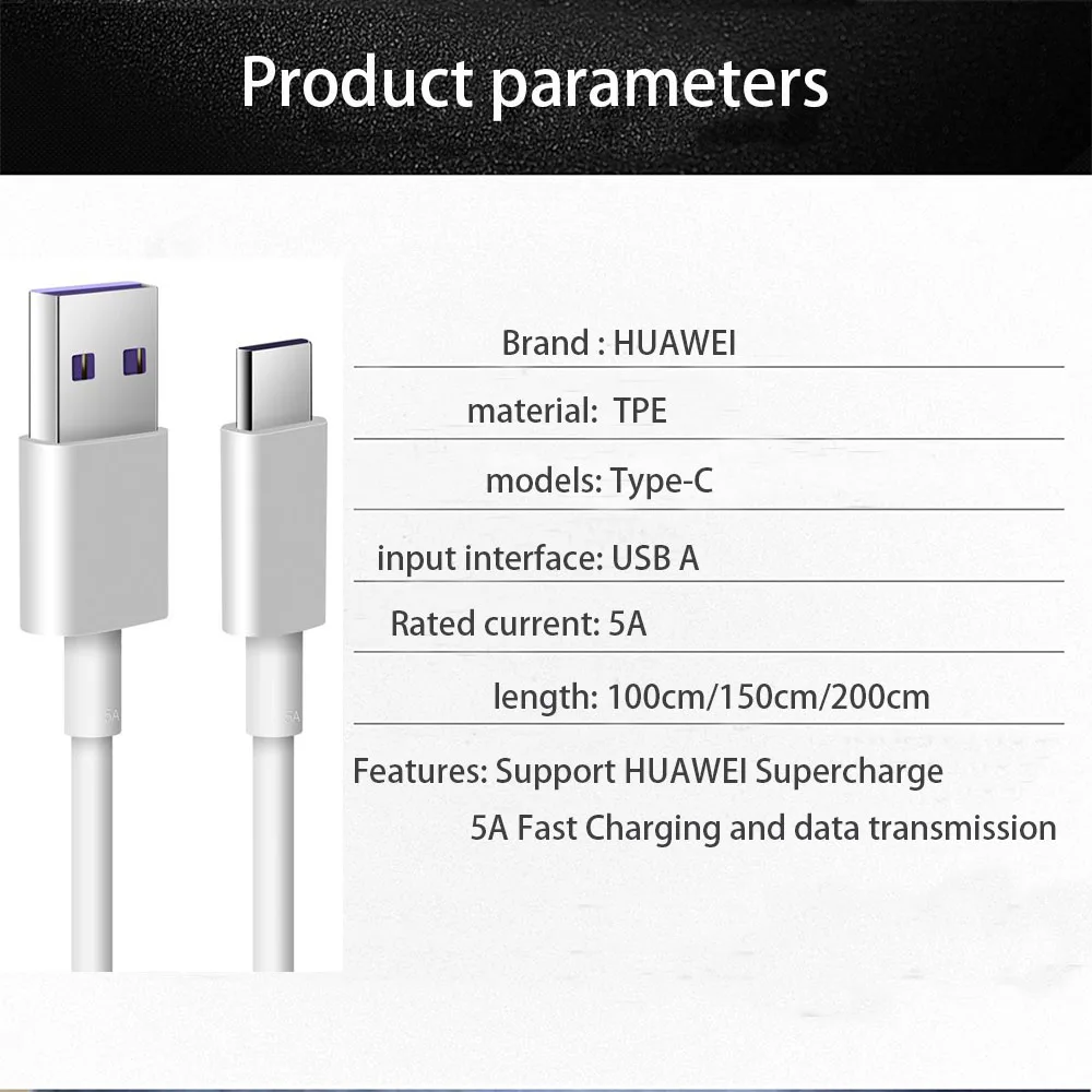 Зарядный кабель USB 3.1 Type C для Huawei P30/P20 Pro lite/Mate20/10 Pro/P10 Plus|Кабели мобильных