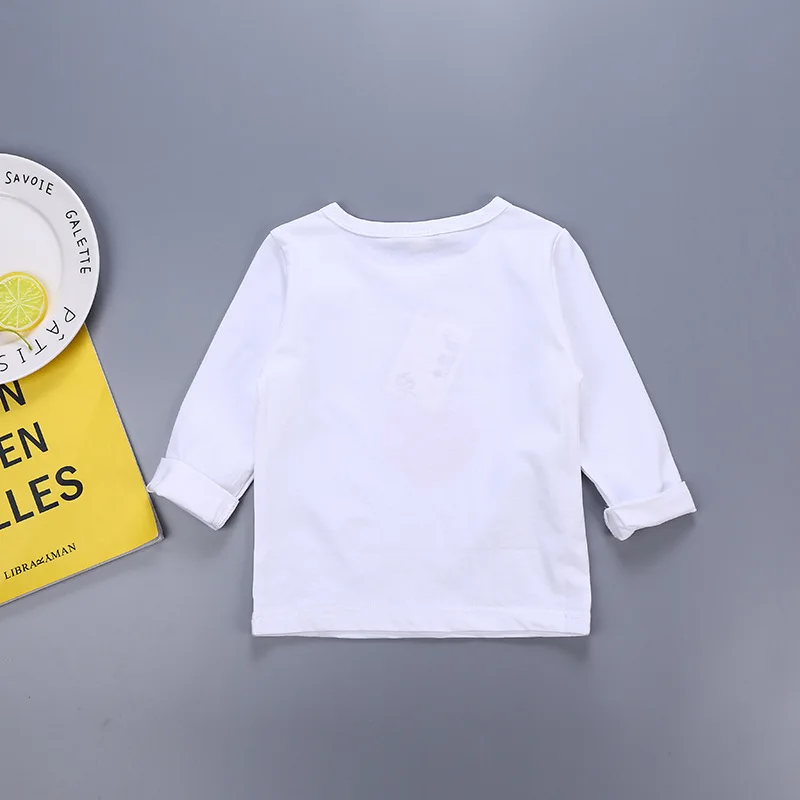 

Children Printed T-shirt Spring And Autumn 3-8-Year-Old My Mom Small Bodyguard T-shirt Children Pure Cotton Long Sleeve Children