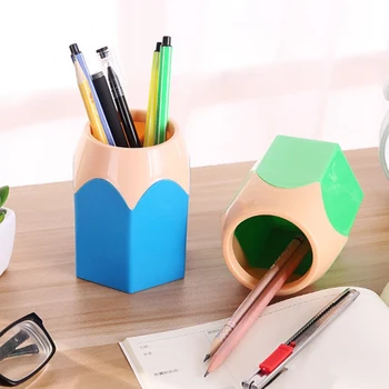 

Hot Pencil Shaped Make Up Brush Pen Holder Pot Office Stationery Storage Organizer School Supplies Drop Shipping