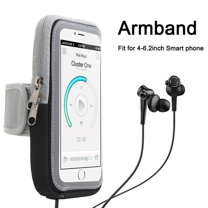Soporte Universal para teléfono de deporte correr pulsera, 6 pulgadas, a prueba de sudor, para Fitness, gimnasio, funda para teléfono móvil, con portallaves, BILLETERA, ranura para tarjeta