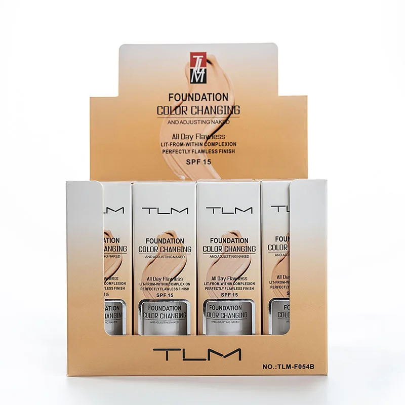 

TLM Color Changing Foundation Profesional Colour Changing Face Makeup Waterproof Makeup Gift Skin Care Liquid Foundation