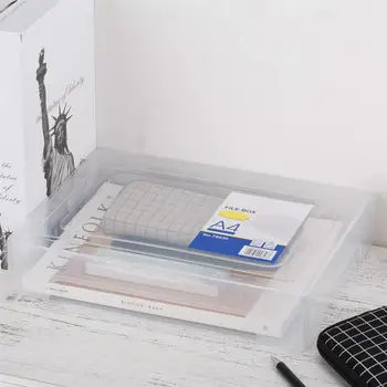 

A4 File Box Transparent Plastic File Box Folder Documents Box Document Organizer Paper File Folder Paper Folder Office Supplies