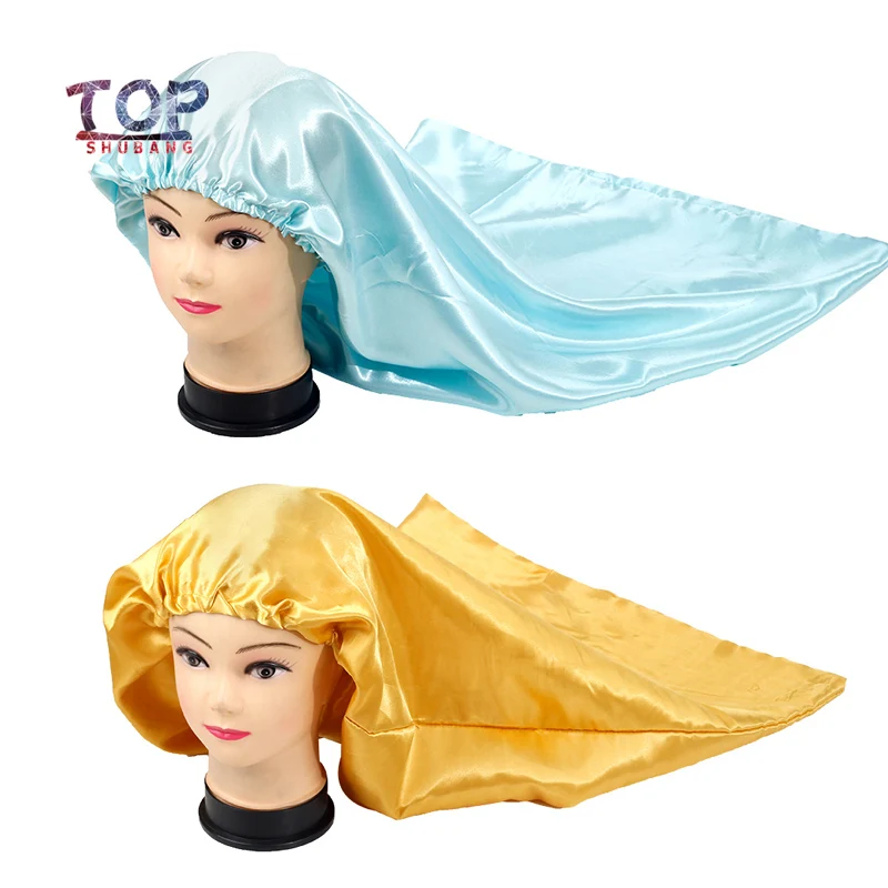 Пустые длинные капота девственные волосы для наращивания парики спящие защитные длинные капоты шапки, человеческие волосы удлиненная шапка для сна