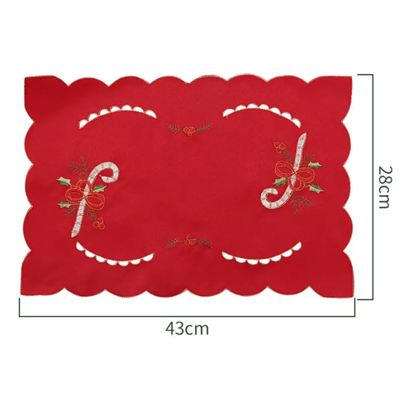4 шт./лот настольная салфетка-подложка Санта Клаус колокольчики рождественские украшения для дома теплоизоляция кухонные сервировочные коврики Navidad